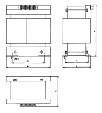 Medical Isolation Transformer Drawing